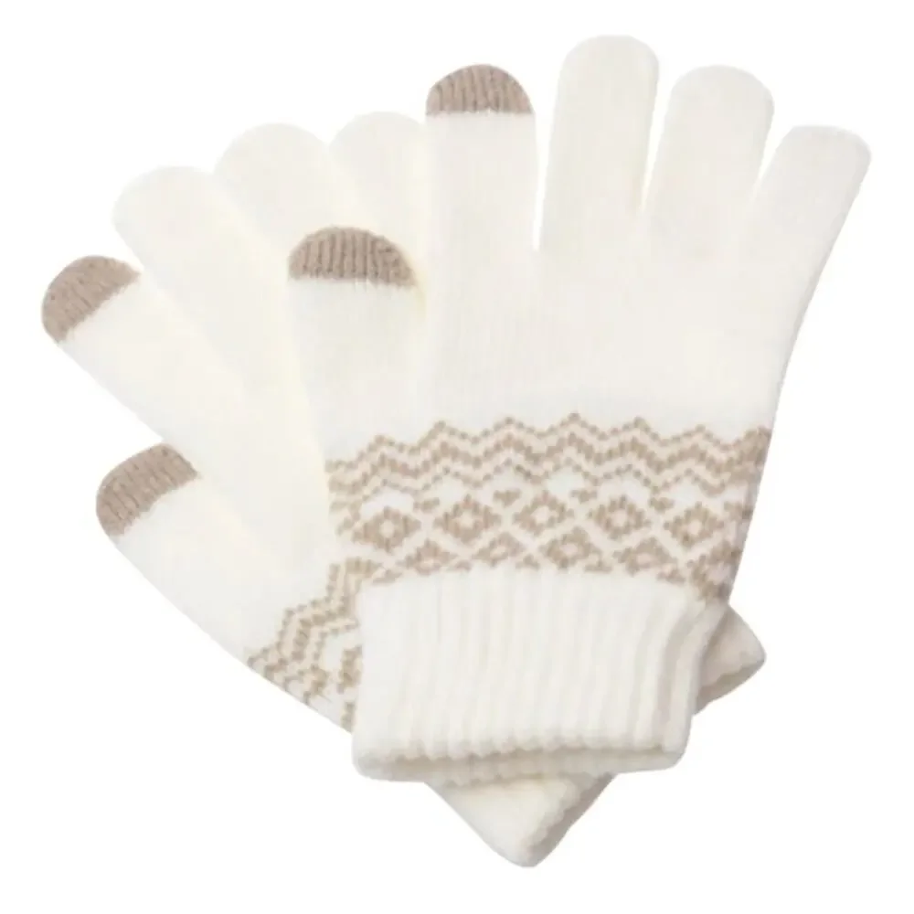 Women's Fashion Touchscreen Gloves in Beige, Size OS​​